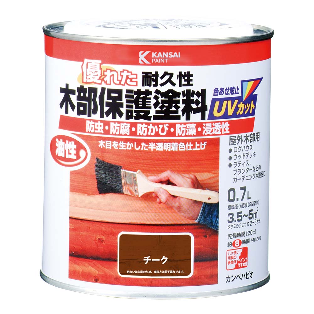 カンペハピオ 油性木部保護塗料 チーク 0.7L: 塗料・接着剤・補修用品|ホームセンターコーナンの通販サイト