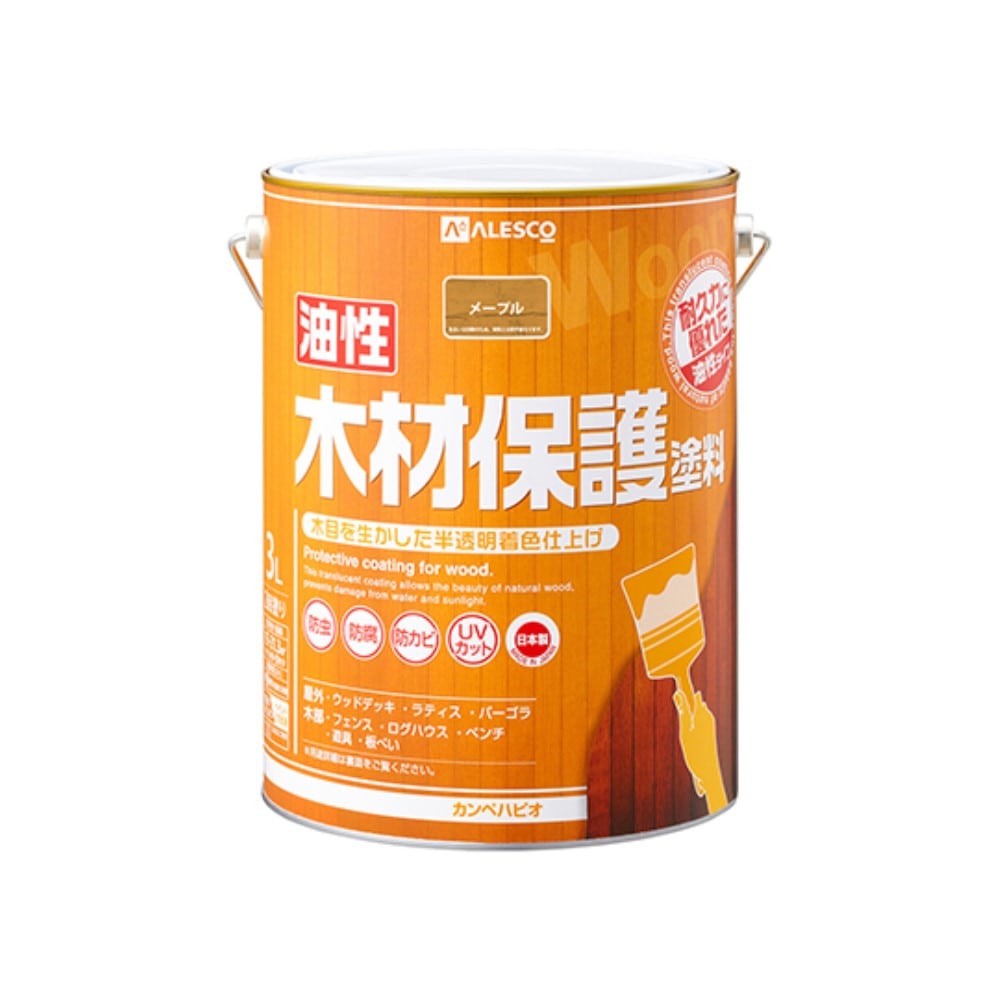 カンペハピオ　油性木材保護塗料　３Ｌ　メープル ３Ｌ　メープル