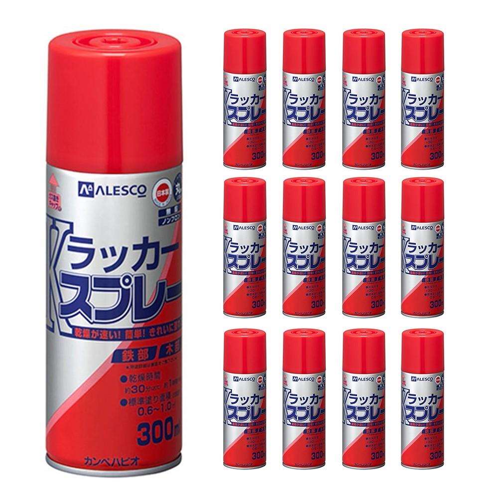 Ｋラッカースプレー　３００ＭＬ　あか　×１２個セット あか 12個セット
