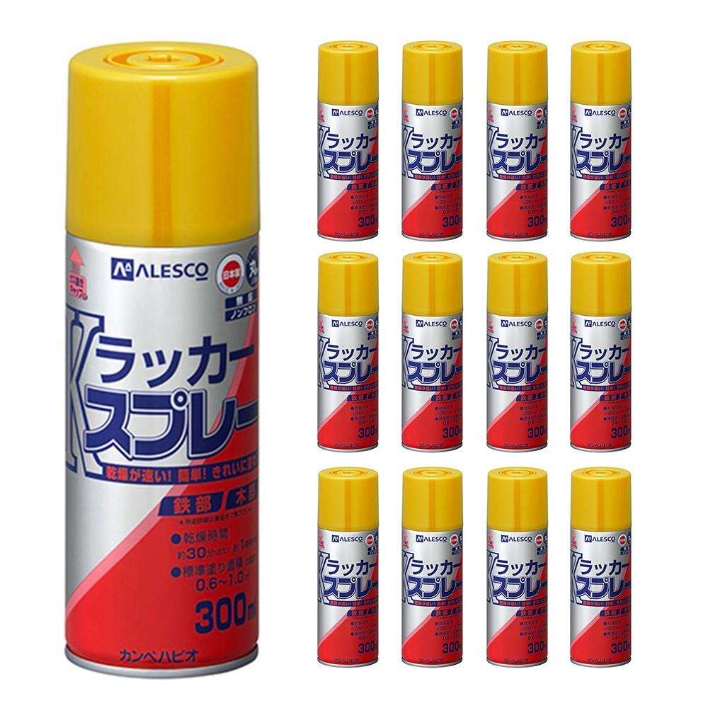 Ｋラッカースプレー　３００ＭＬ　きいろ　×１２個セット きいろ 12個セット