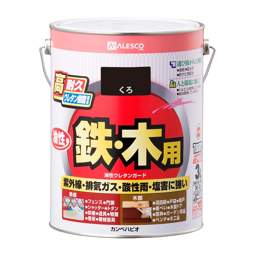カンペハピオ 油性ウレタンガード ３Ｌ 黒