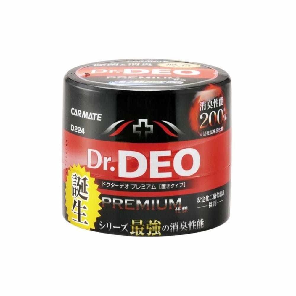カーメイト　車用　消臭剤　ドクターデオ（Ｄｒ．ＤＥＯ）　プレミアム　置き型　無香　安定化二酸化塩素　１００ｇ　Ｄ２２４