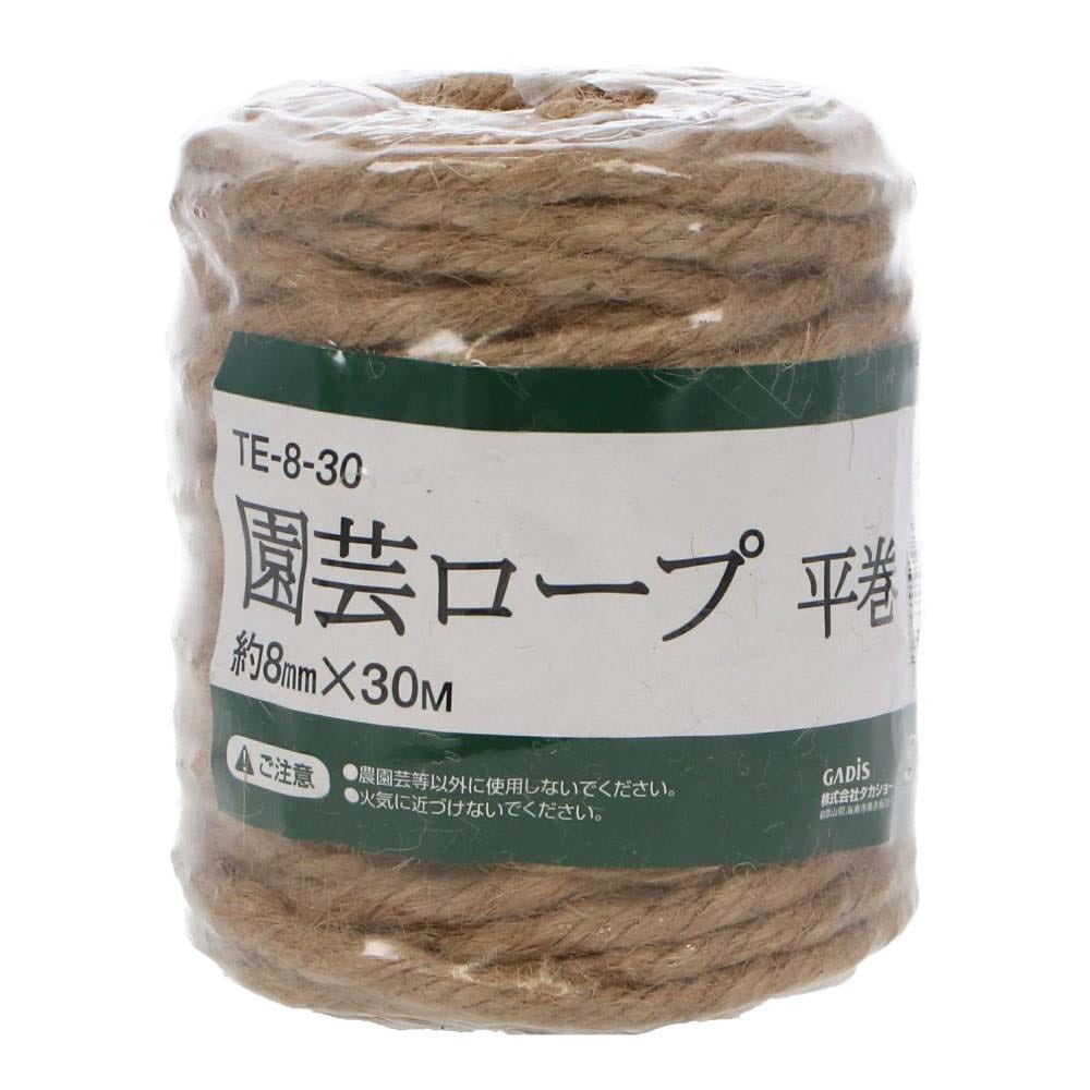園芸ロープ　平巻　８ｍｍＸ３０Ｍ　ＴＥ－８－３０ 8mmＸ30Ｍ