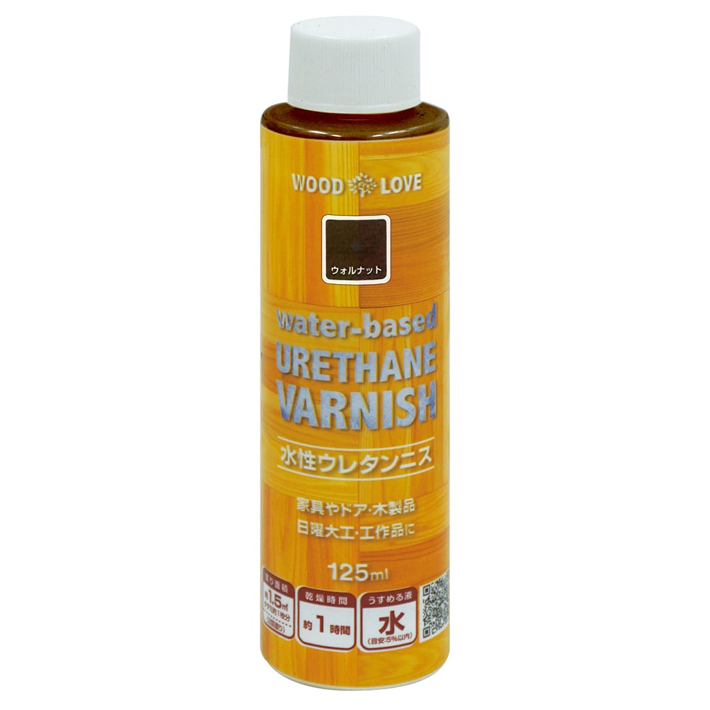 ニッペホームプロダクツ WOODLOVE　水性ウレタンニス ウォルナット 125ml ウォルナット 125ml