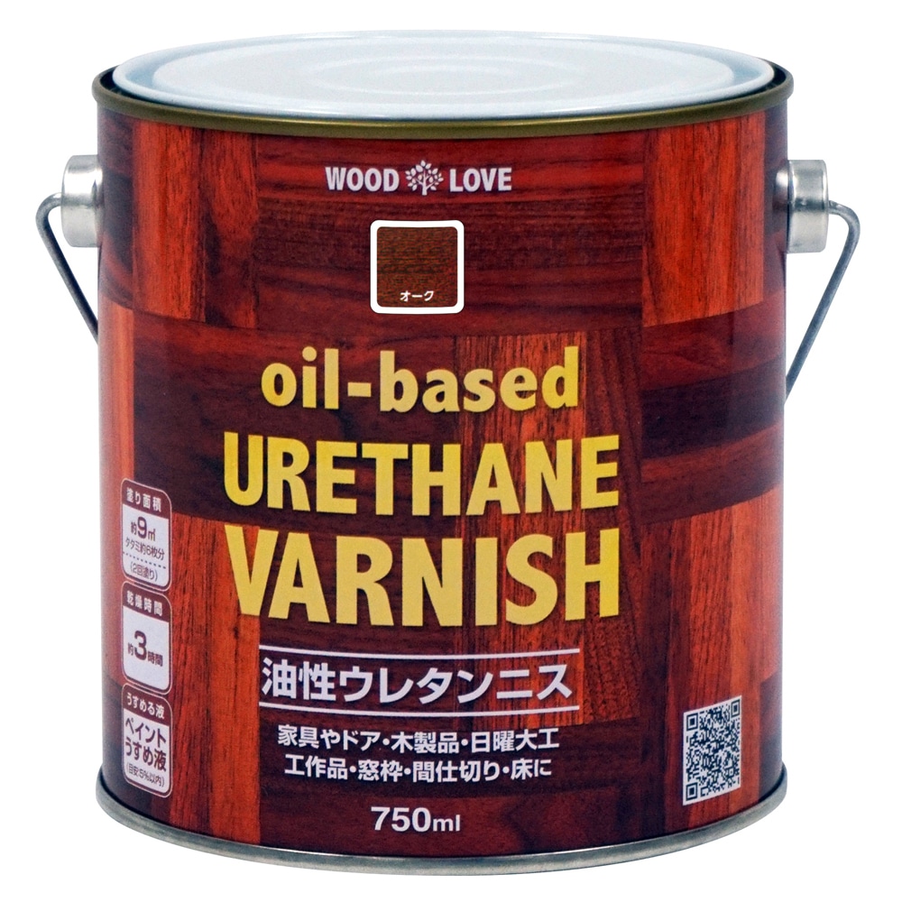 ニッペホームプロダクツ WOODLOVE　油性ウレタンニス オーク 750ml オーク 750ml