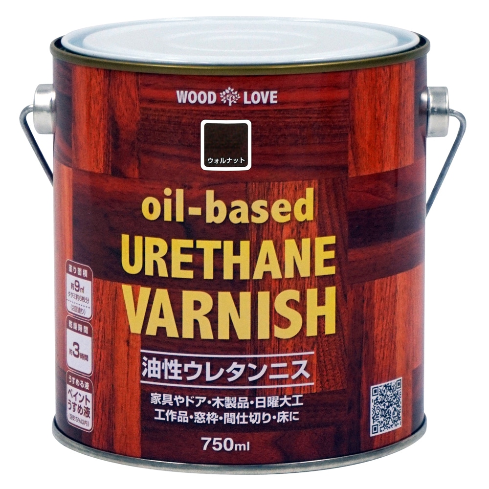 ニッペホームプロダクツ WOODLOVE　油性ウレタンニス ウォルナット 750ml ウォルナット 750ml