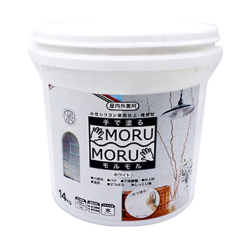ニッペ 手で塗る STYLE MORUMORU（モルモル） 14kg 白 漆喰風塗料