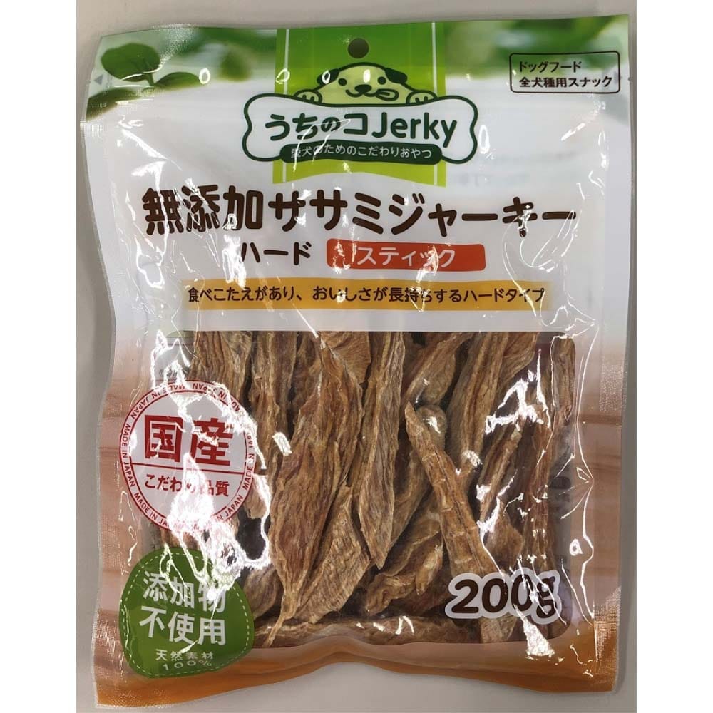 ドギーマン 無添加ササミジャーキーハード　スティック　２００ｇ ジャーキーハード　スティック　２００ｇ