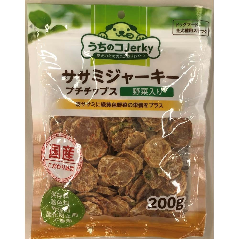 ドギーマン 無添加ササミチップス　野菜入り　２００ｇ チップス　野菜入り　２００ｇ