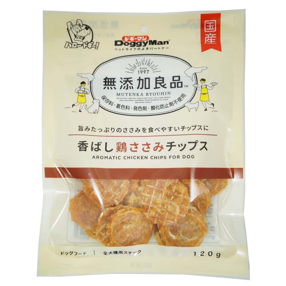 ドギーマンハヤシ　香ばし鶏ささみ チップス　１２０ｇ