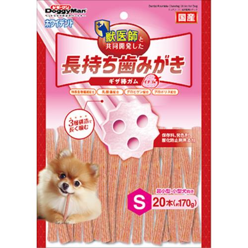 ドギーマンハヤシ　ホワイデント　長持ち歯みがき　ギザ棒ガム　イチゴ味　Ｓ２０本