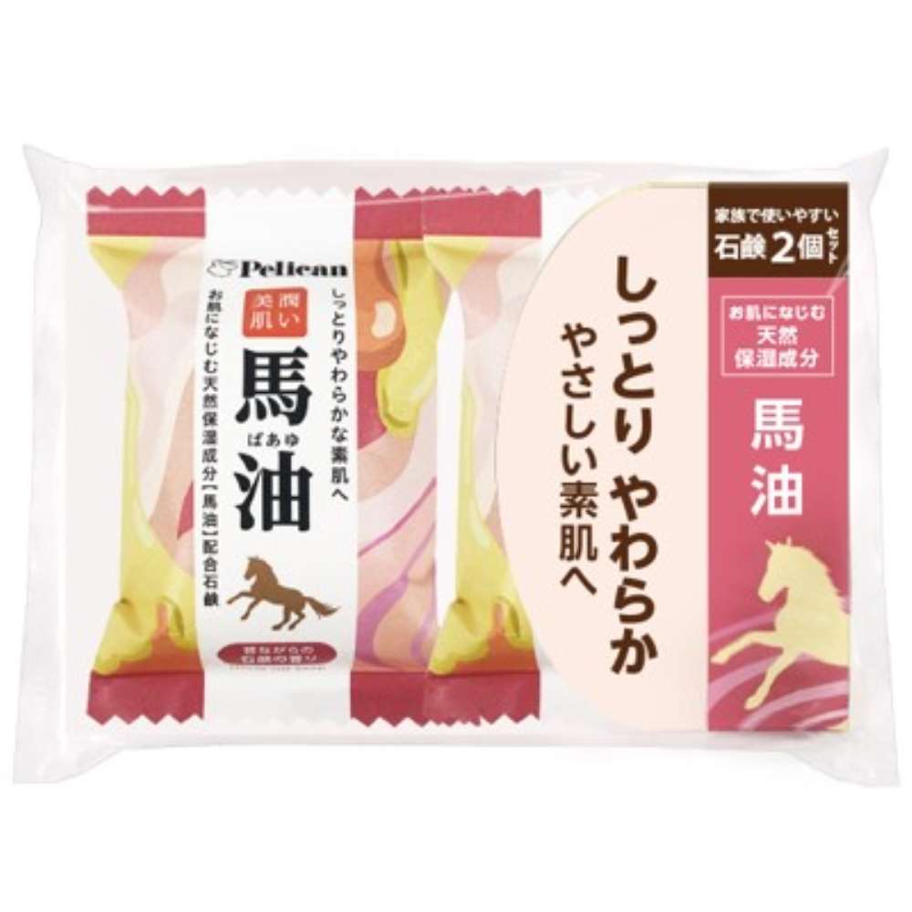 ペリカン石鹸　ペリカンファミリー石鹸馬油　８０ｇ×２Ｐ