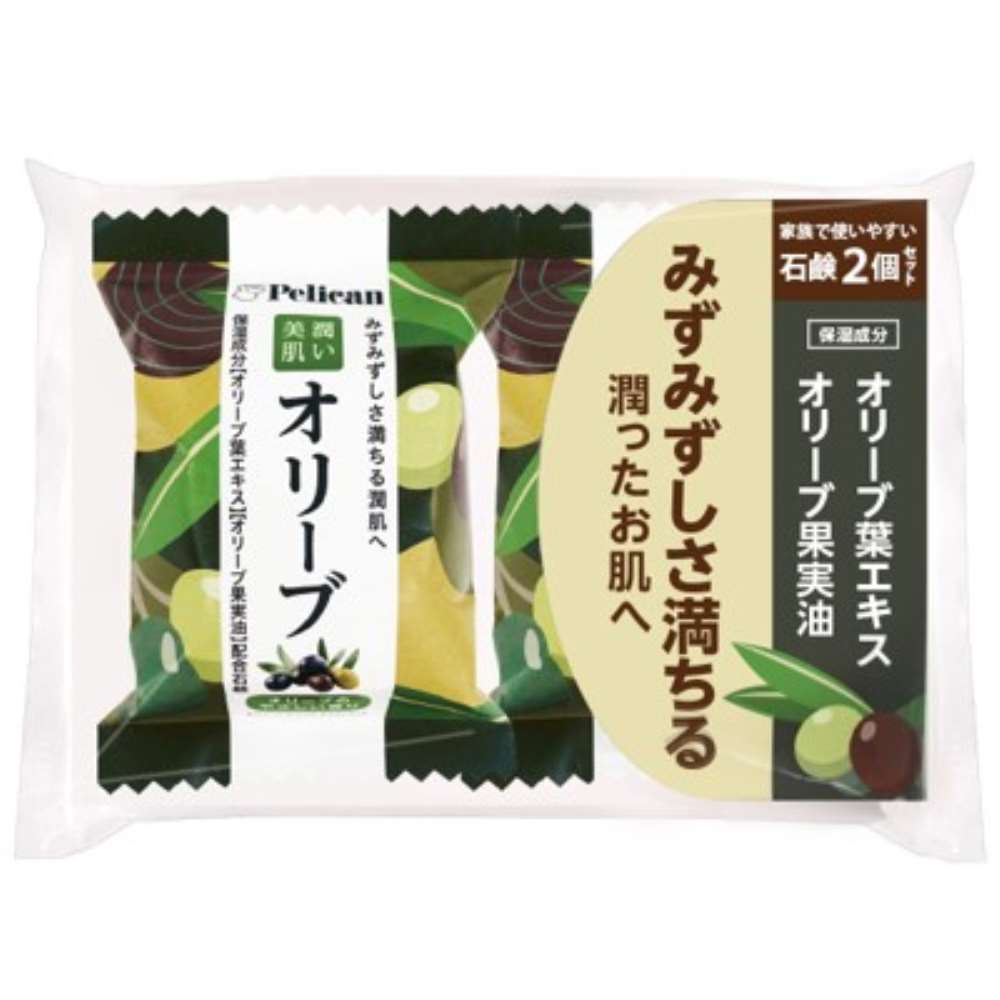 ペリカン石鹸　ペリカンファミリー石鹸オリーブ　８０ｇ×２Ｐ