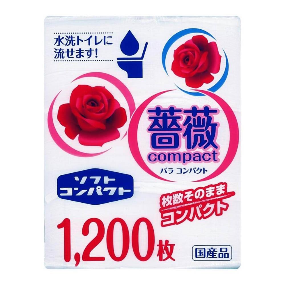 藤田製紙　コンパクト　薔薇　1200枚　×12個セット 1200枚　×12個セット