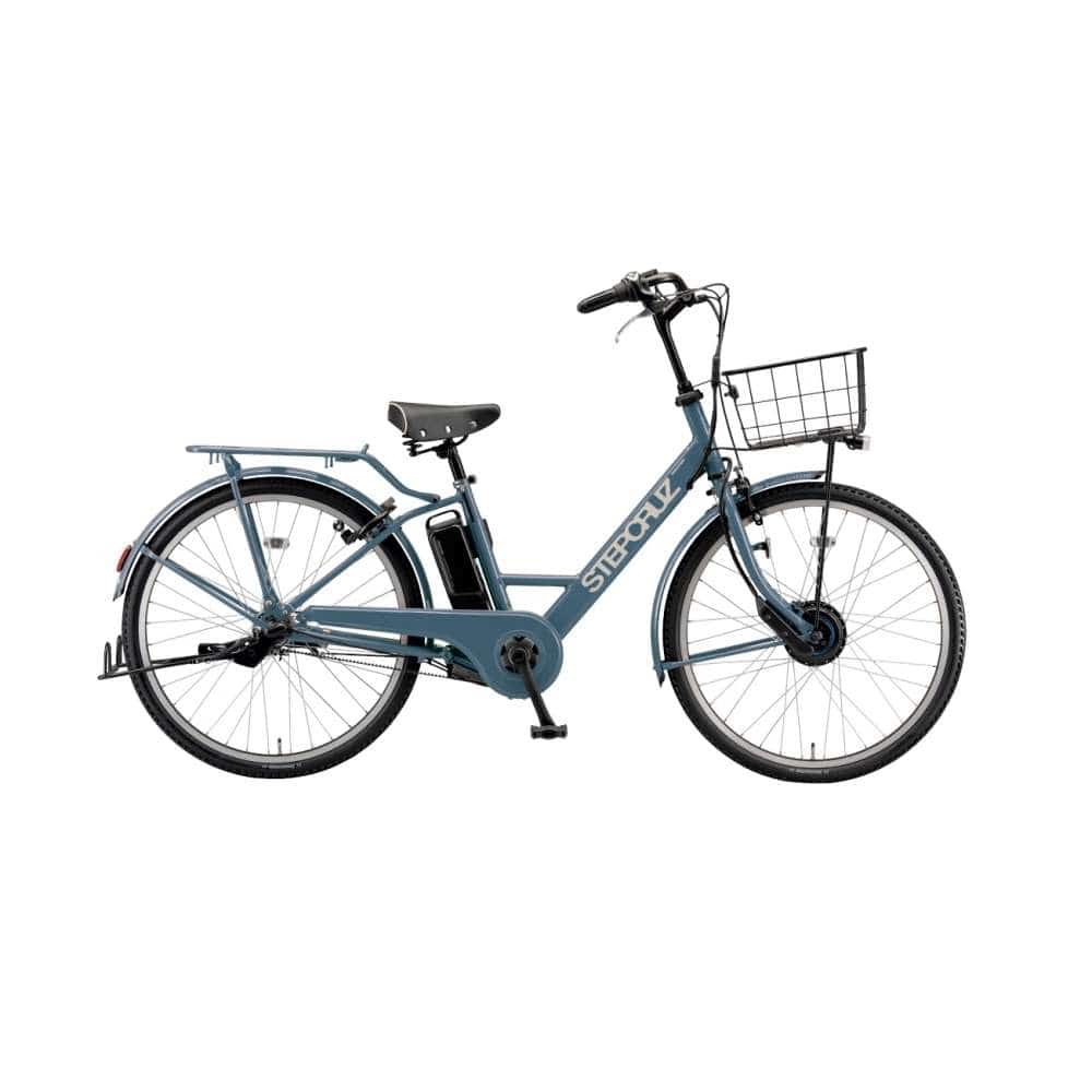 ２６インチ　ステップクルーズ e 　電動アシスト自転車　内装3段　バッテリーランプ　ネイビーグレー ネイビーグレー