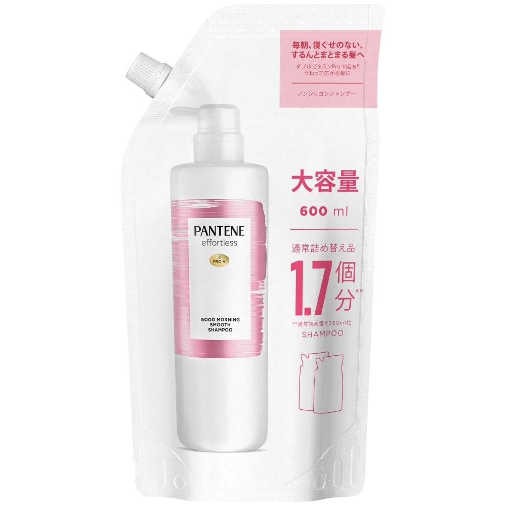 P&G パンテーン エフォートレス グッドモーニングスムース シャンプー 詰替特大サイズ ６００ｍｌ シャンプー詰替 600ml