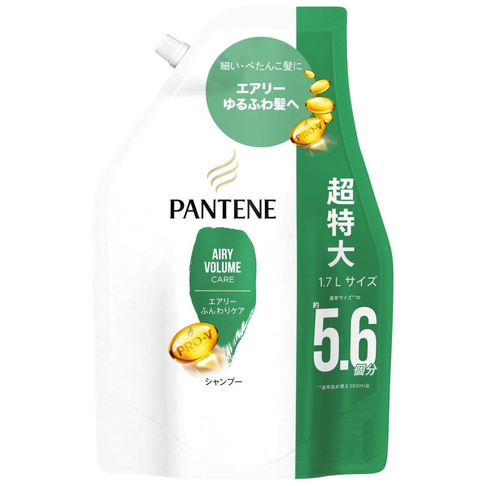P&G パンテーン エアリーふんわりケア シャンプー つめかえ超特大 1700ml シャンプー つめかえ超特大 1700ml