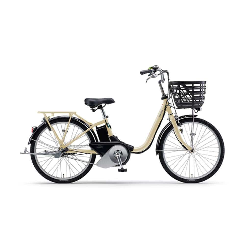 ２４インチ　PAS SION-U　電動アシスト自転車　内装3段 バッテリーランプ　アイボリー アイボリー 24インチ