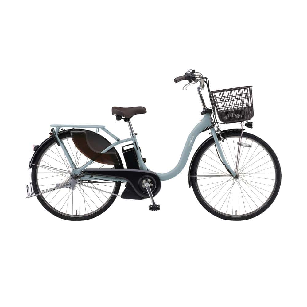 ２６インチ　ＰＡＳ　With　電動アシスト自転車　内装3段 バッテリーランプ　マットスモーキーブルー マットスモーキーブルー 26インチ