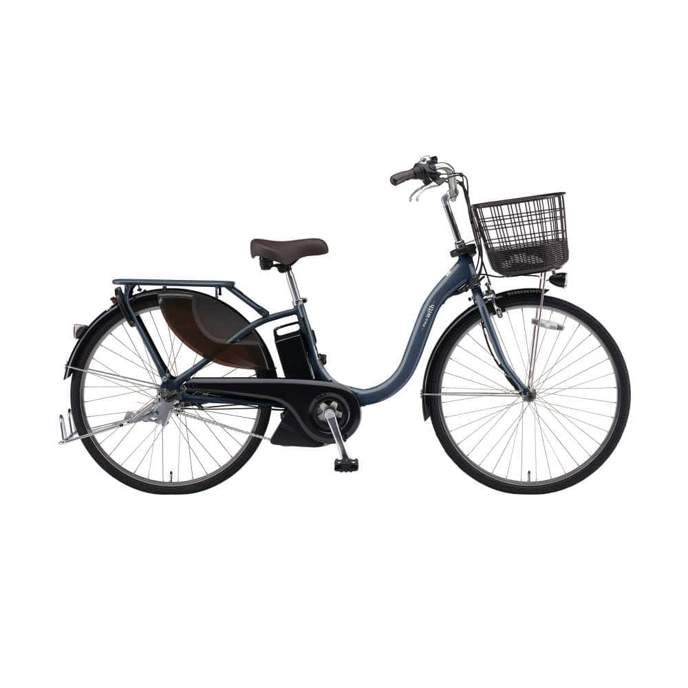 ２４インチ　PAS With　電動アシスト自転車　内装3段 バッテリーランプ　ダスティダークブルー ダスティダークブルー 24インチ