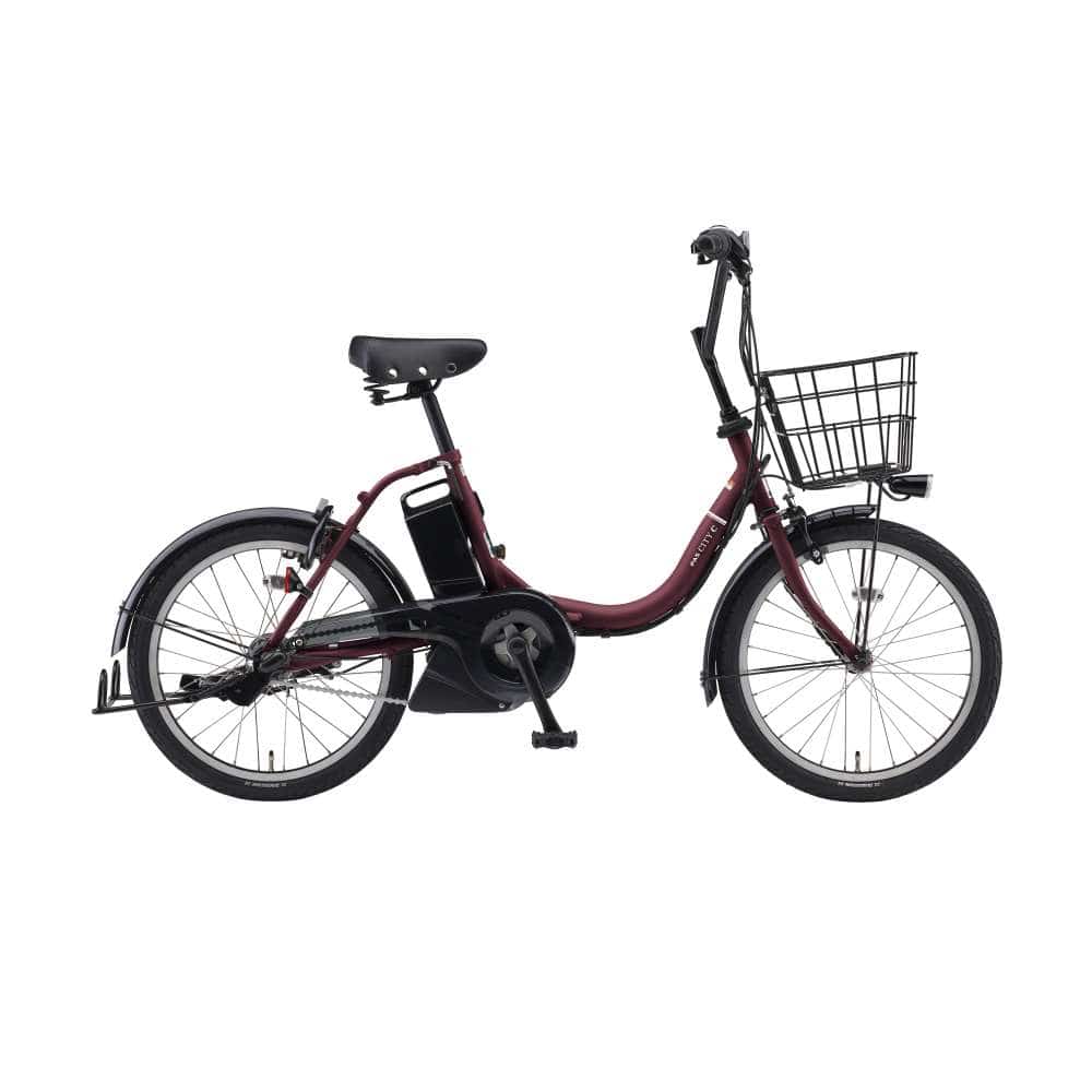 ２０インチ　PAS CITY-C　電動アシスト自転車　内装3段 バッテリーランプ　バーガンディ バーガンディ