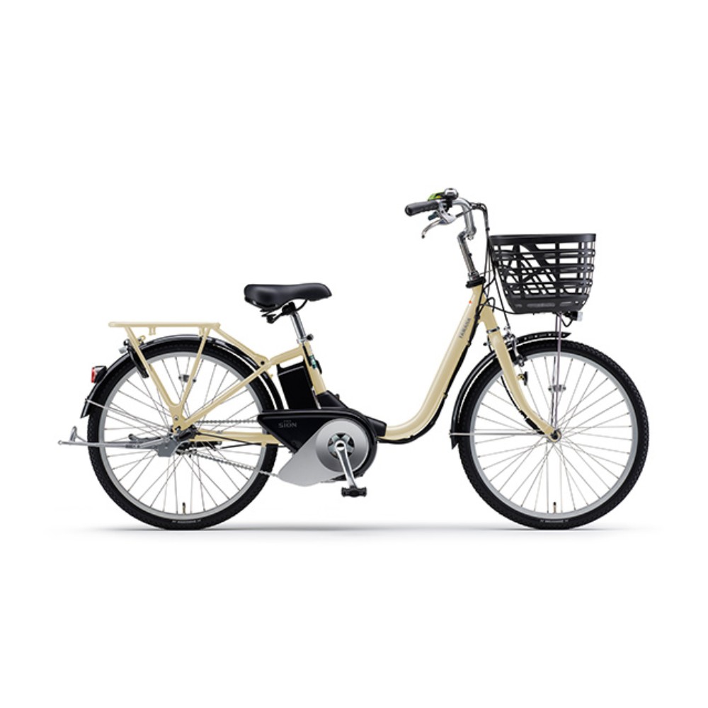 ２４インチ　PAS SION-U　電動アシスト自転車　内装3段 LEDバッテリーランプ　アイボリー アイボリー