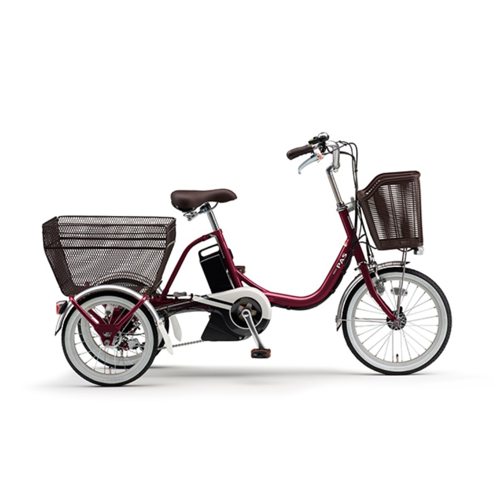 １８インチ／１６インチ　PAS ワゴン　電動アシスト自転車　内装3段 LEDバッテリーランプ　ルビーレッド ルビーレッド