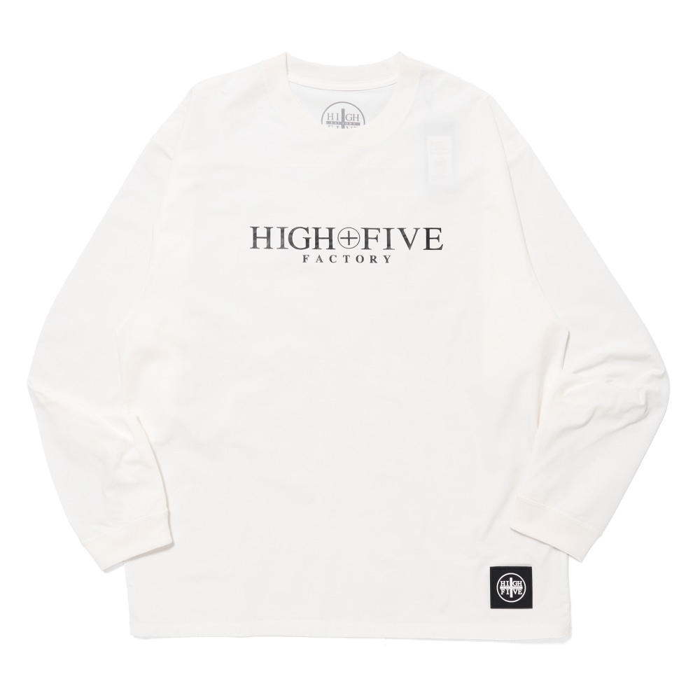 HIGH FIVE FACTORY Logo Dry L/S T Shirts WHITE M (ロゴドライ長袖T