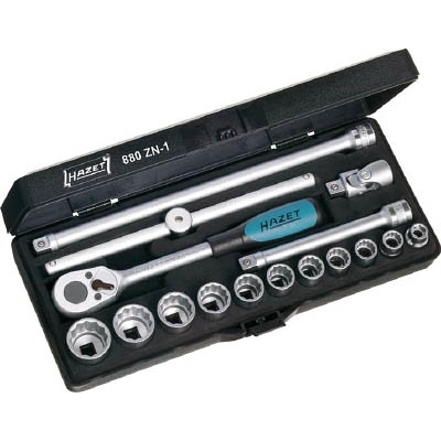 ■ＨＡＺＥＴ　ソケットレンチセット（１２角タイプ・差込角９．５ｍｍ）　880ZN-1 880ZN-1