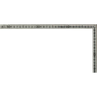 シンワ　曲尺小型　溝付ステン３０ｃｍ×１５ｃｍ　表裏同目　12130 12130