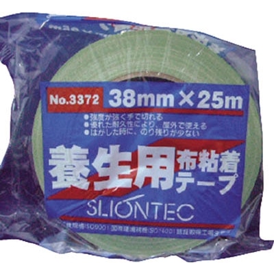 スリオン　養生用布粘着テープ３８ｍｍ　ライトグリーン　337200-LG-00-38X25