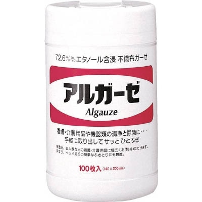 ■サラヤ　エタノール含浸不織布ガーゼ　アルガーゼ　１００枚入　71757 71757