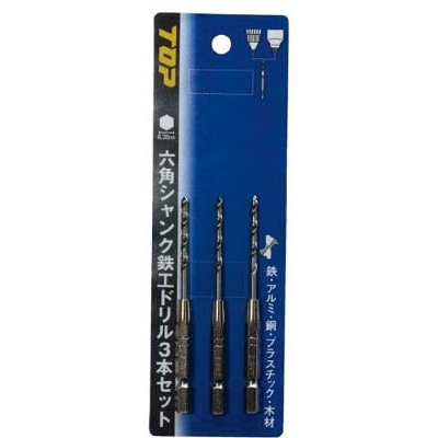 ■ＴＯＰ　六角シャンク鉄工ドリル　３．５ｍｍ　３本セット　ETD3.53S ETD3.53S