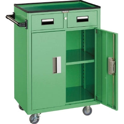 ■トラスコ中山(TRUSCO)　ツールワゴン　６００Ｘ４００ＸＨ８８０　引出・扉付　ＹＧ  NTS-503N-YG NTS-503N-YG