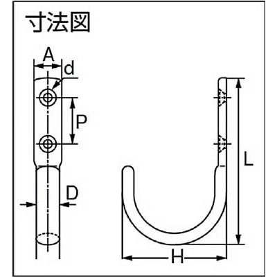 ■ＬＡＭＰ　ステンレス製ジャンボフック　６８×１２０（１１０－０２０－０４３）　JF70M JF70M