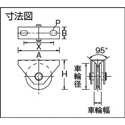 ■ＭＫ　枠付重量車　１５０ｍｍ　Ｖ型　C-1000-150 C-1000-150