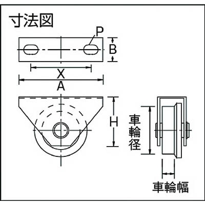 ■ＭＫ　枠付トロッシャー重量車　１００ｍｍ　Ｌ型　C-1150-100 C-1150-100