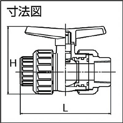 ■エスロン　ボールバルブ　ねじ式　本体ＰＶＣ　ＯリングＥＰＤＭ　１５　BV15NX BV15NX