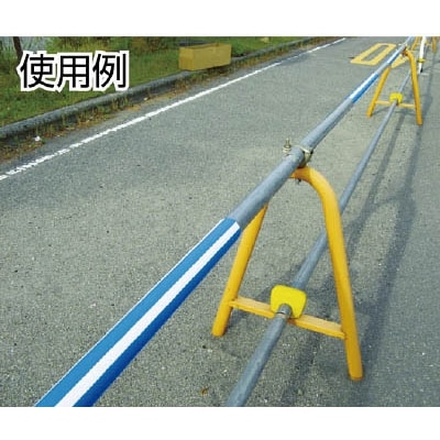 ワニ印　単管安全標示カバー　「目立つぞ」　グリーン／白　長さ９００ｍｍ　000170 170