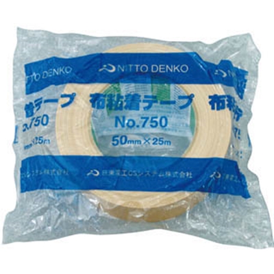 ■日東電工ＣＳ　布粘着テープ　Ｎｏ．７５０　７５ｍｍ×２５ｍ　750-75 750-75