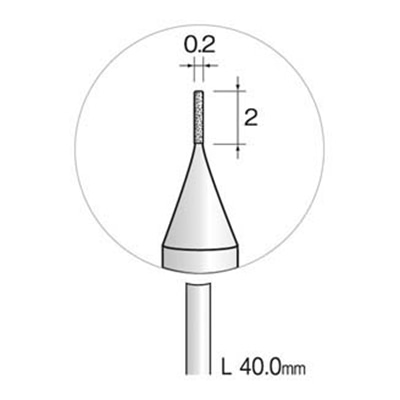 ■ミニモ　精密電着ダイヤモンドバー　超硬軸＃１０００　Φ０．２　JA1003 JA1003