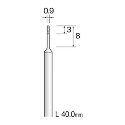■ミニモ　精密電着ダイヤモンドバー　超硬軸＃２３０　Φ０．９　JA1011 JA1011