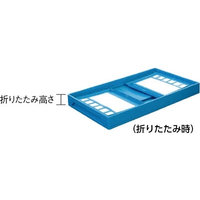 ■ＫＵＮＩＭＯＲＩ　プラスチック折畳みコンテナ　”パタコン”　Ｎ－１０７　ブルー　50190N107B 50190N107B