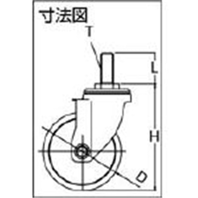 ■ワコー　エアーキャスターねじ込みタイプ（自在車）　ALT75NRB ALT75NRB