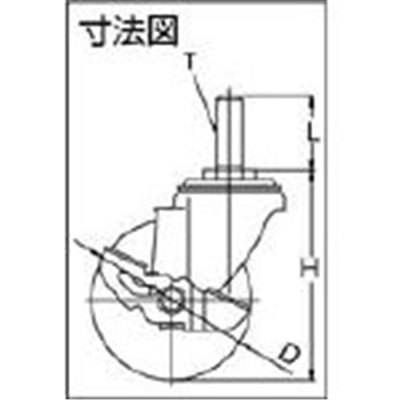 ■ワコー　エアーキャスターねじ込みタイプ（自在車ストッパー付）　ALT75NRBDS ALT75NRBDS