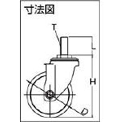 ■ワコー　エアーキャスターねじ込みタイプ（自在車）　AMT100NRB AMT100NRB