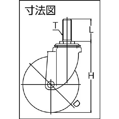 ■ワコー　エアーキャスターねじ込みタイプ（自在車）７５ｍｍ　ナイロンホイールウレタ　ALT-75UR ALT-75UR