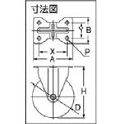 ■ワコー　エアーキャスター（固定車）　１００ｍｍ　ホワイトゴム車　AMR-100-NRB-W AMR-100-NRB-W