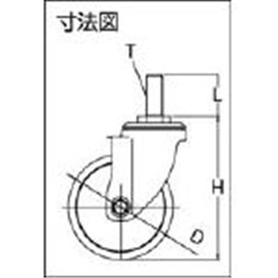 ■ワコー　エアーキャスターねじ込みタイプ（ホワイトゴム自在車）　ALT-75-NRB-W ALT-75-NRB-W