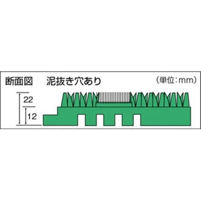 コンドル　（屋外用マット）エバックブラシハードマットＹＬ　＃３　緑　F1173G F1173G